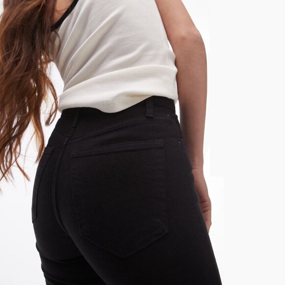 2/$30 Topshop Moto Jamie Jeans High Rise Ankle Skinny Licorice Black 26 #9358 - Picture 7 of 13